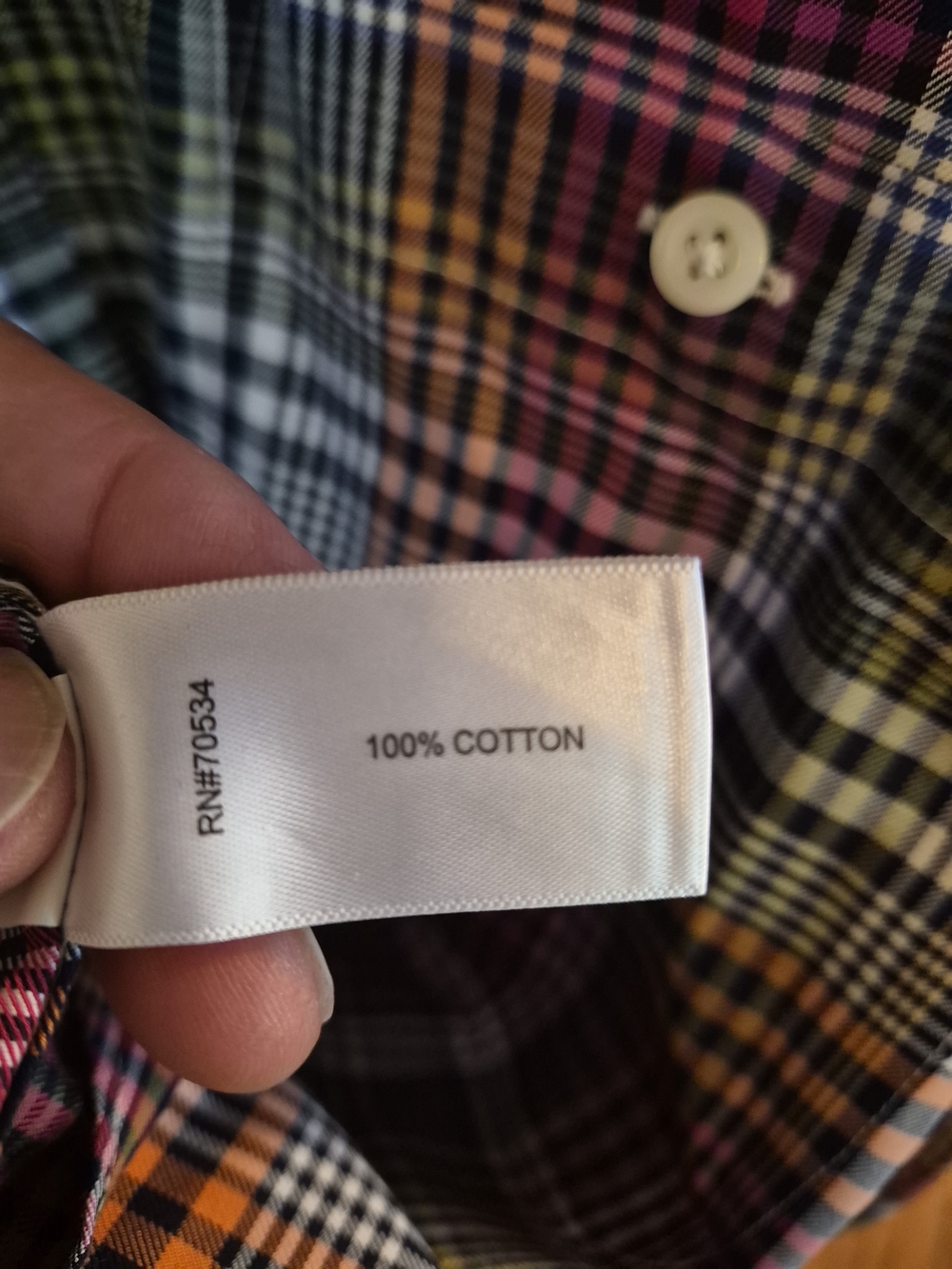 Orvis Men's Multicolor Plaid Button-Up 100% Cotton Long Sleeve Shirt Size XL - Picture 8 of 9